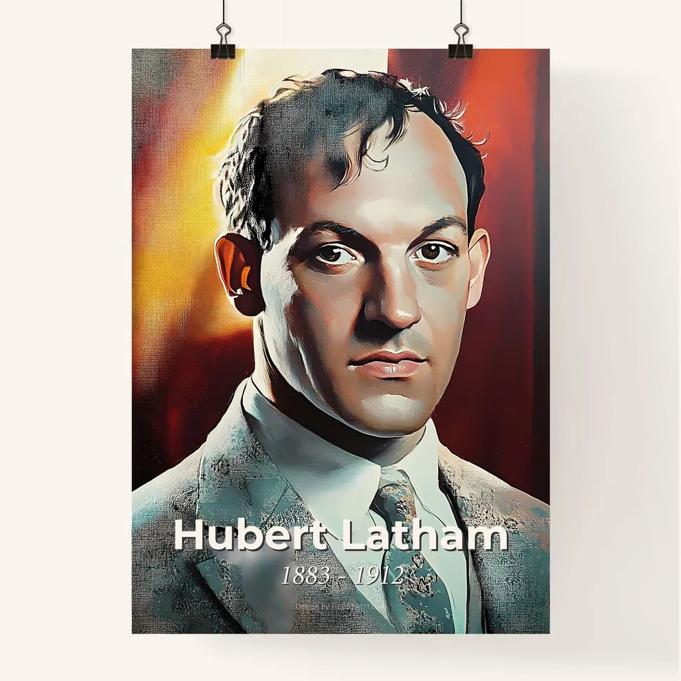 Portrait of Hubert Latham Poster