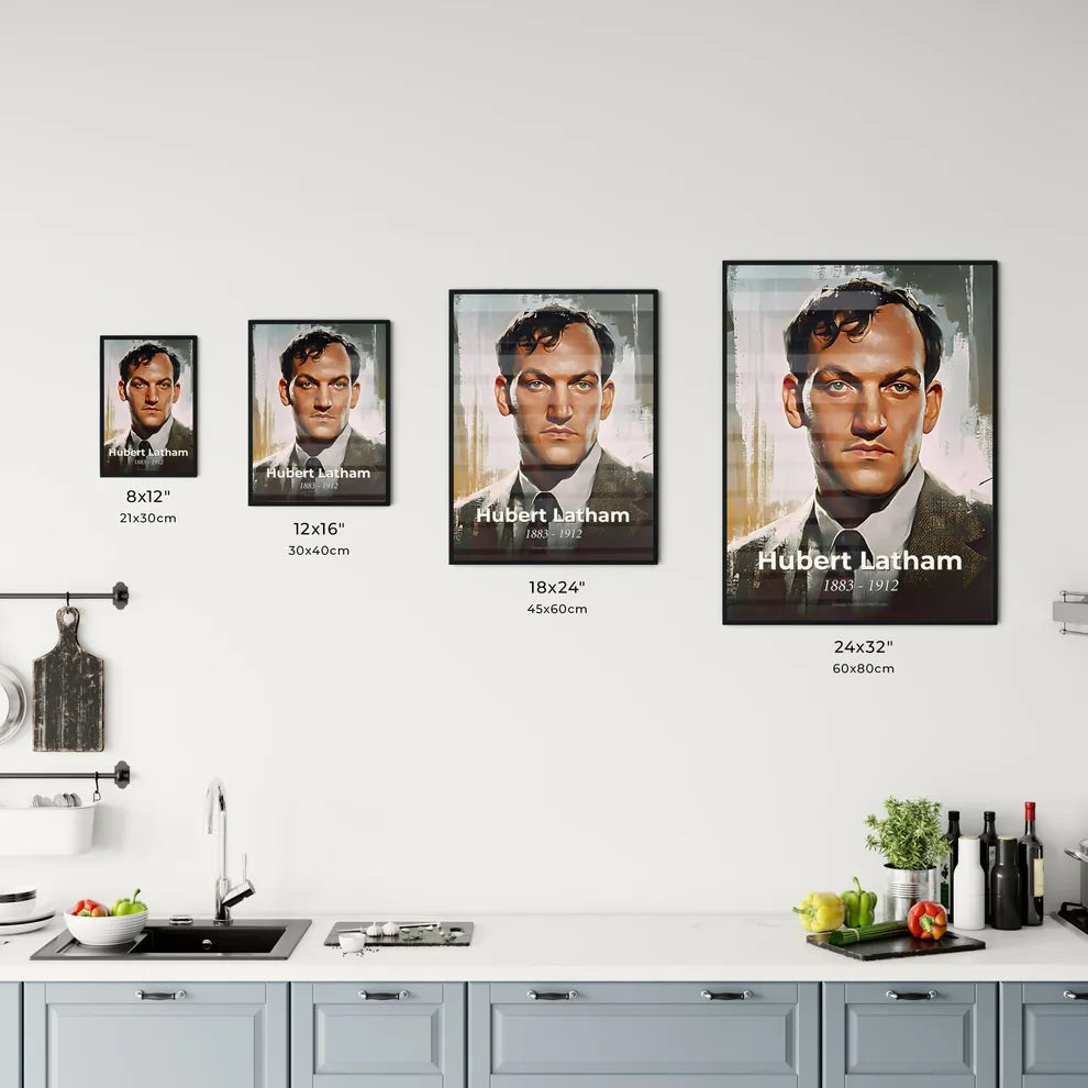 Portrait of Hubert Latham Size Chart