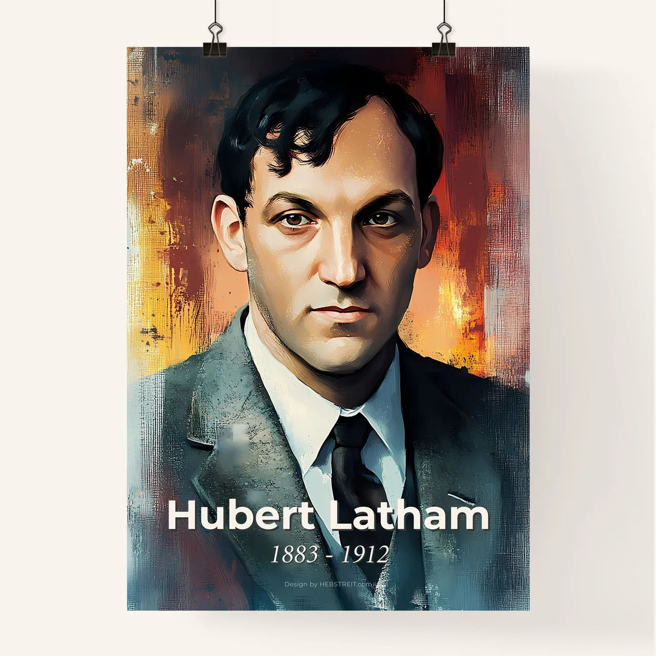 Portrait of Hubert Latham Poster