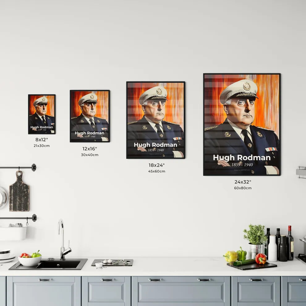 Portrait of Hugh Rodman Size Chart