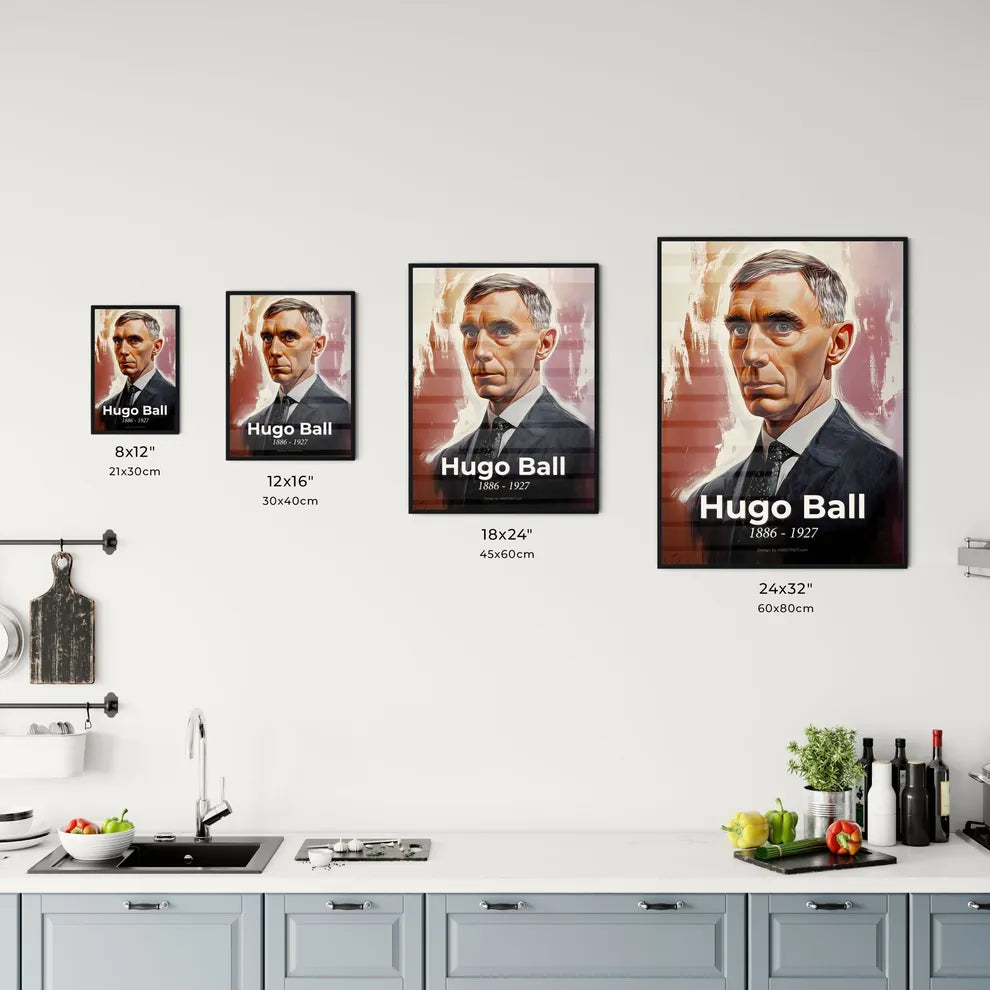 Portrait of Hugo Ball Size Chart