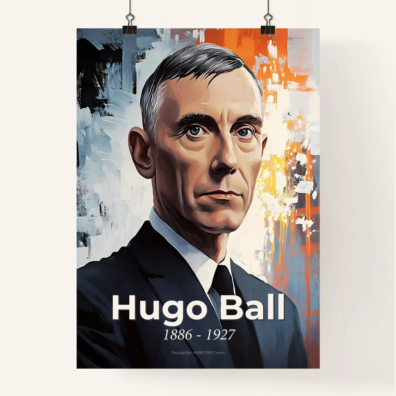 Portrait of Hugo Ball Poster