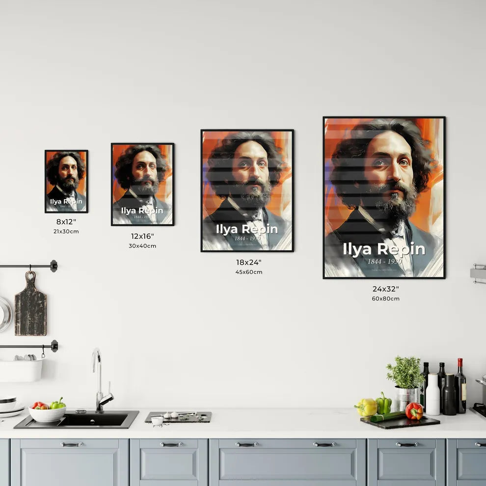 Portrait of Ilya Repin Size Chart