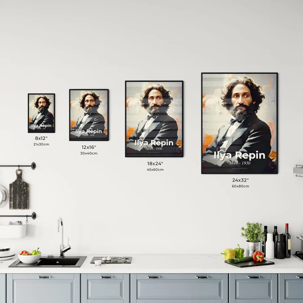 Portrait of Ilya Repin Size Chart