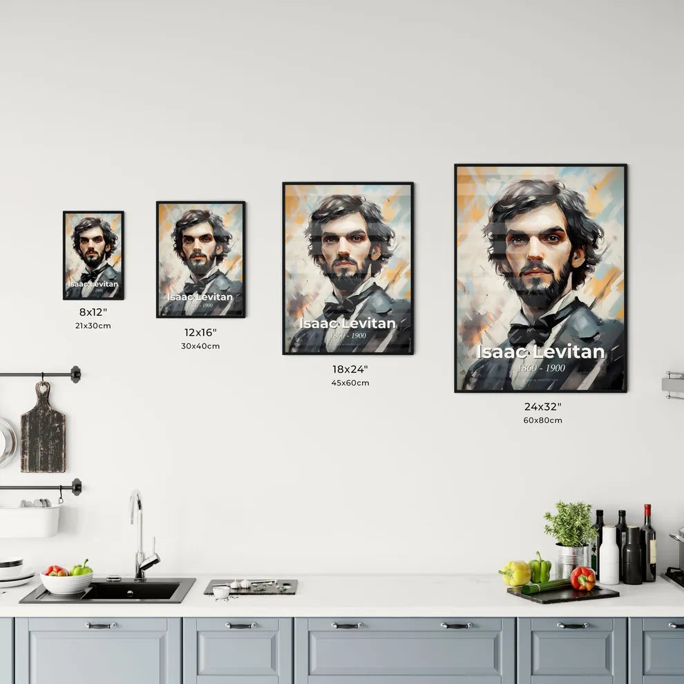 Portrait of Isaac Levitan Size Chart