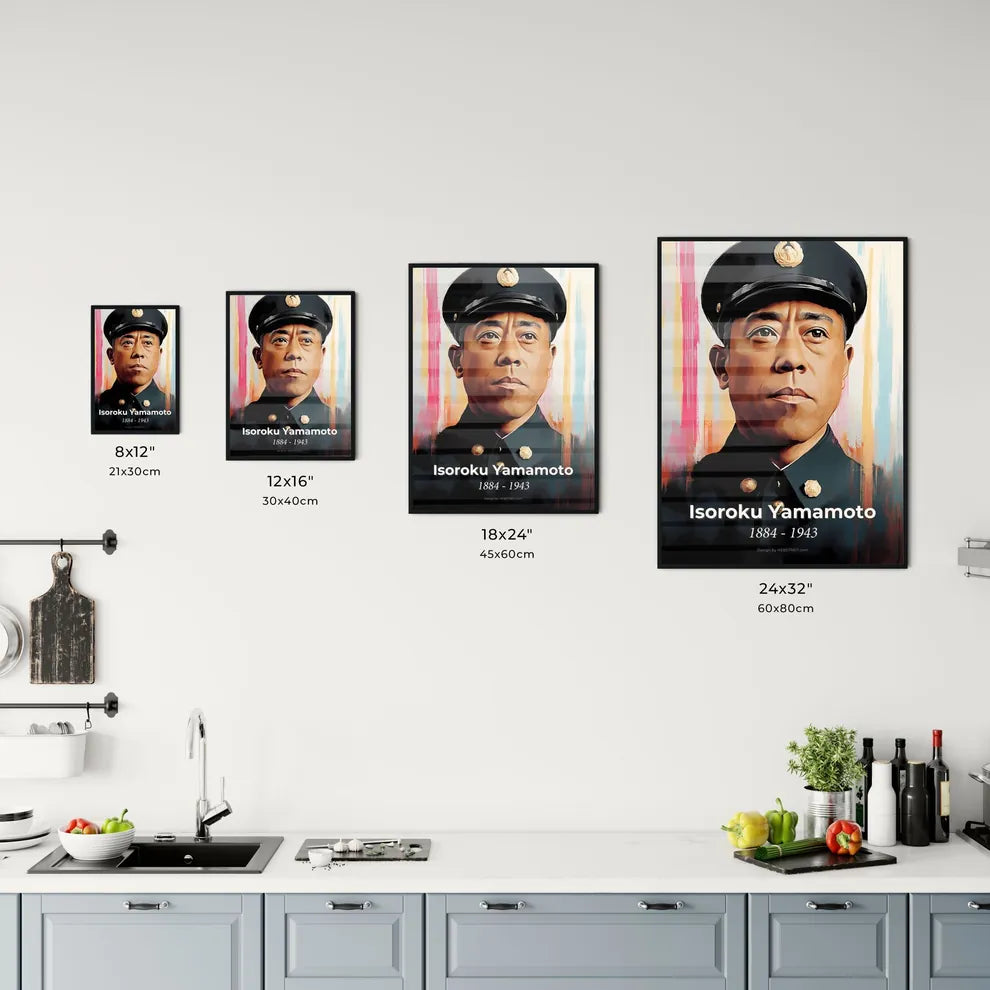 Portrait of Isoroku Yamamoto Size Chart