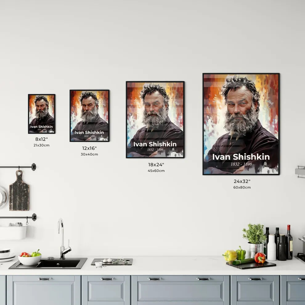 Portrait of Ivan Shishkin Size Chart