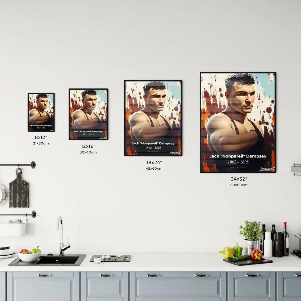 Portrait of Jack "Nonpareil" Dempsey Size Chart