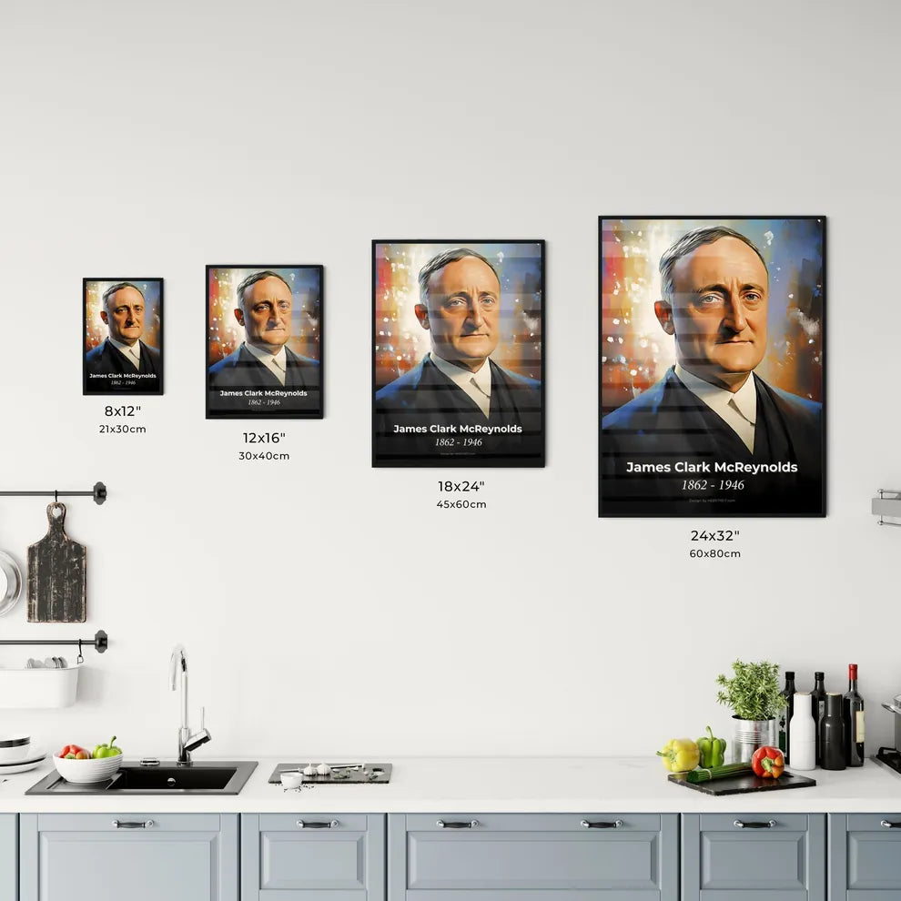 Portrait of James Clark McReynolds Size Chart