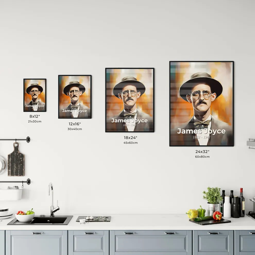 Portrait of James Joyce Size Chart