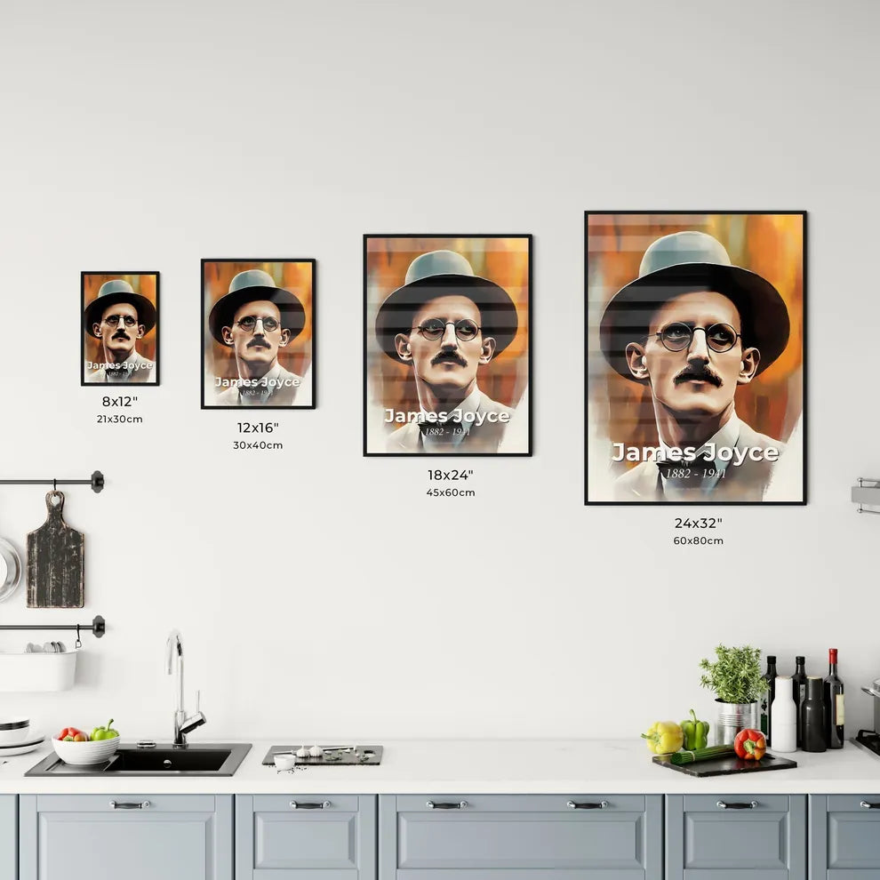 Portrait of James Joyce Size Chart