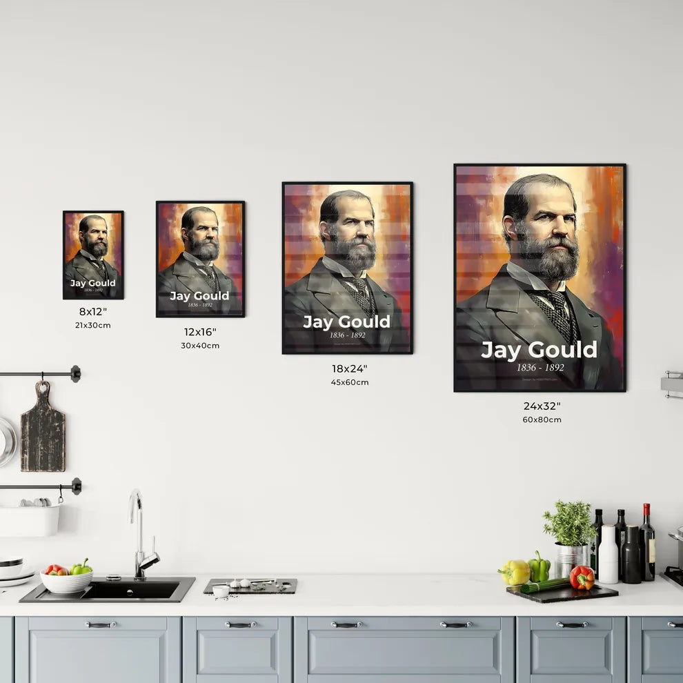Portrait of Jay Gould Size Chart