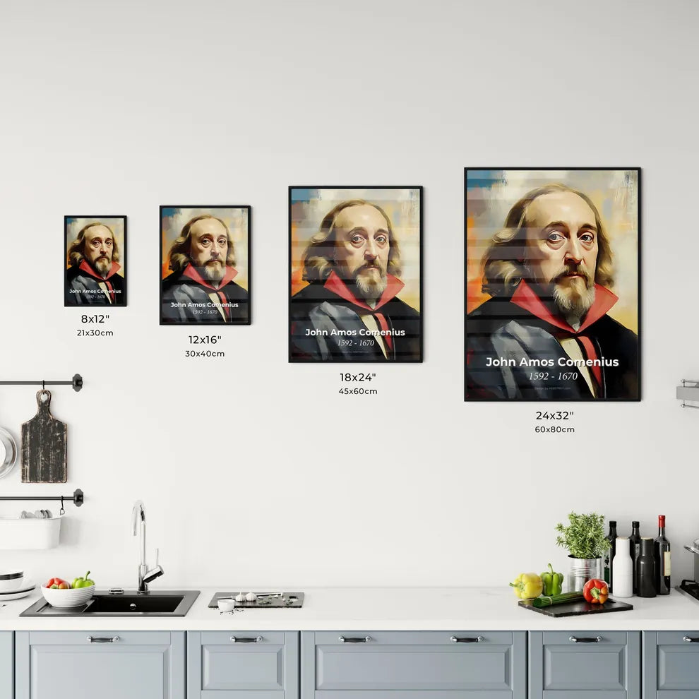 Portrait of John Amos Comenius Size Chart