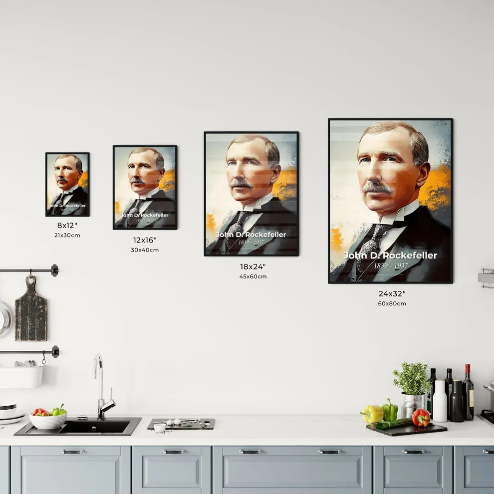 Portrait of John D. Rockefeller Size Chart