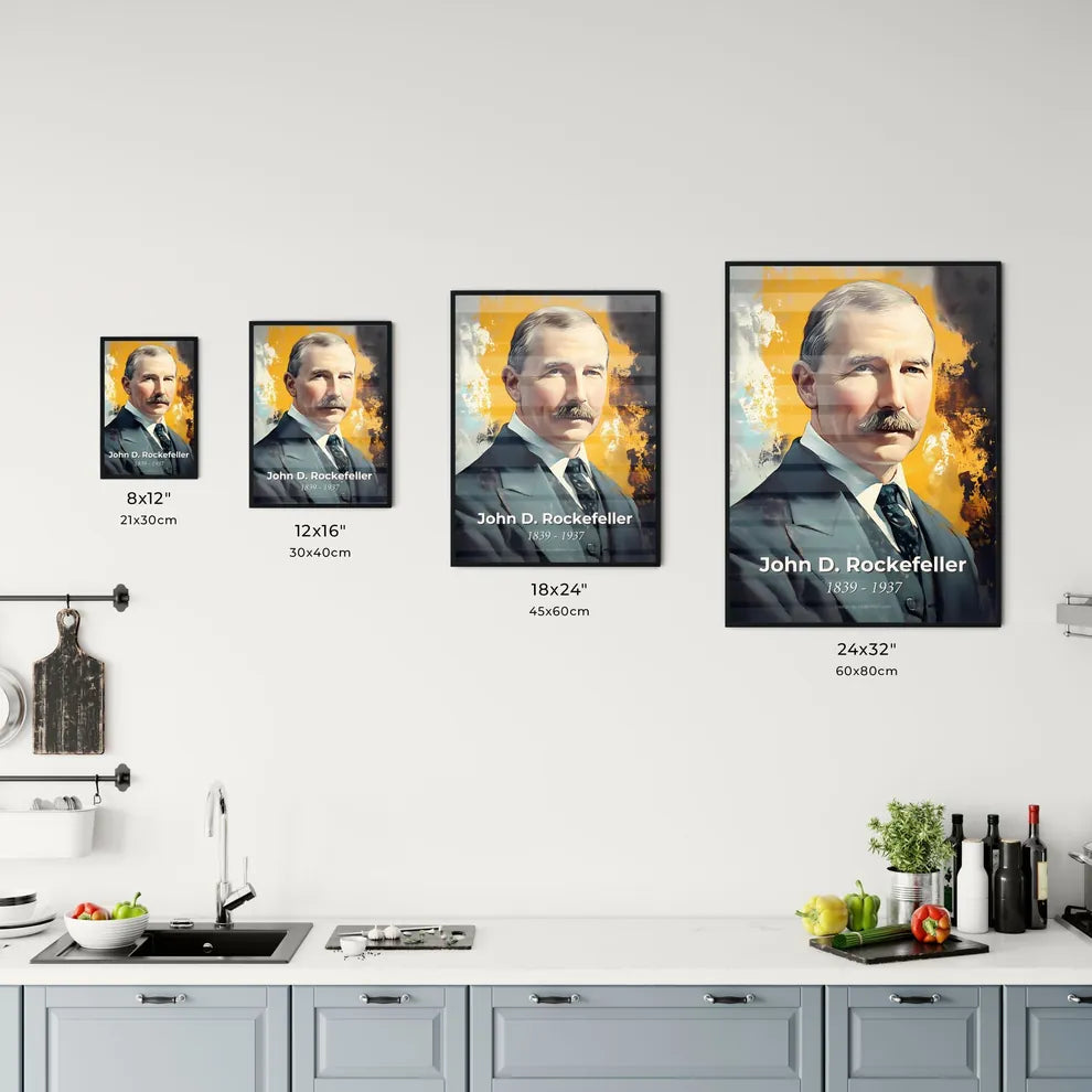 Portrait of John D. Rockefeller Size Chart