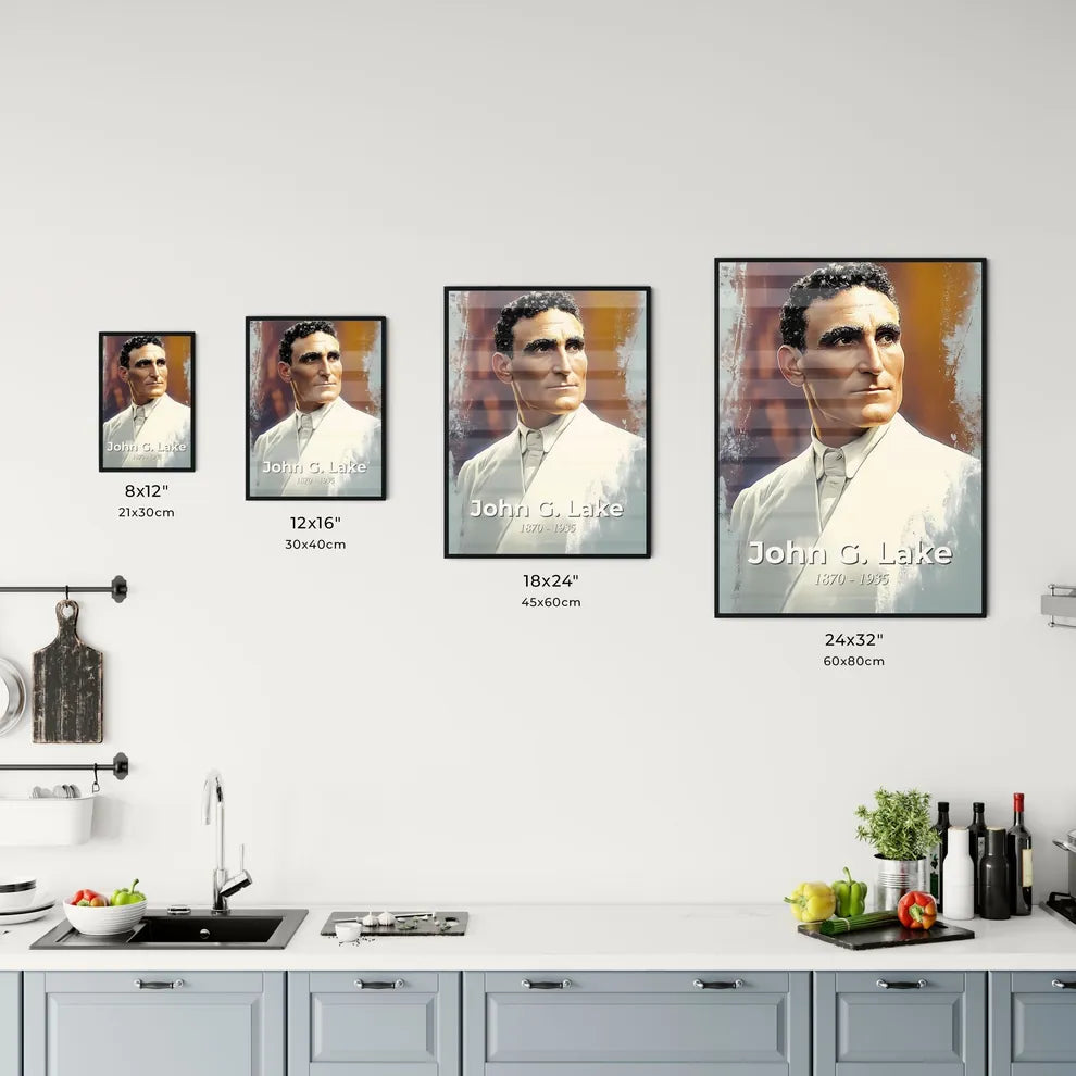 Portrait of John G. Lake Size Chart