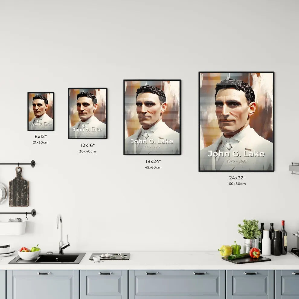 Portrait of John G. Lake Size Chart