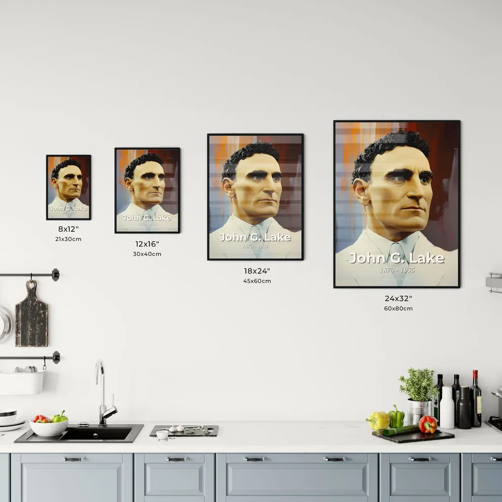 Portrait of John G. Lake Size Chart