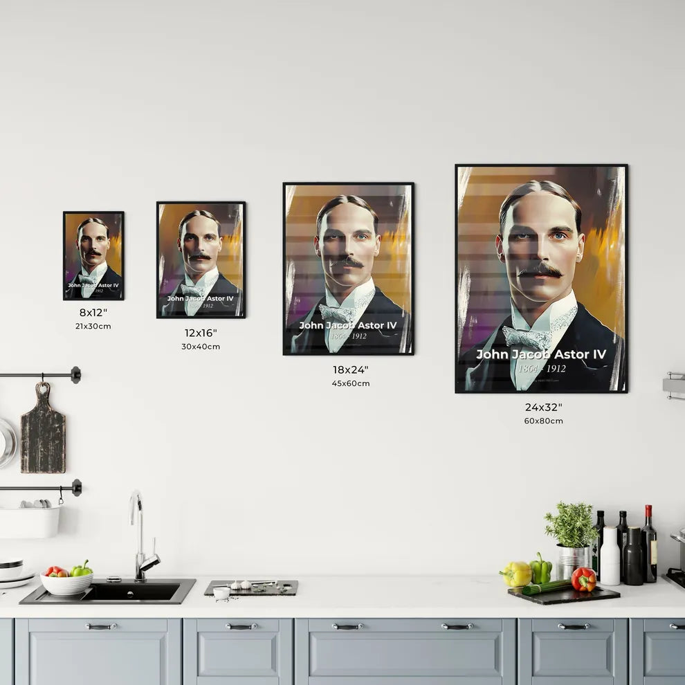 Portrait of John Jacob Astor IV Size Chart