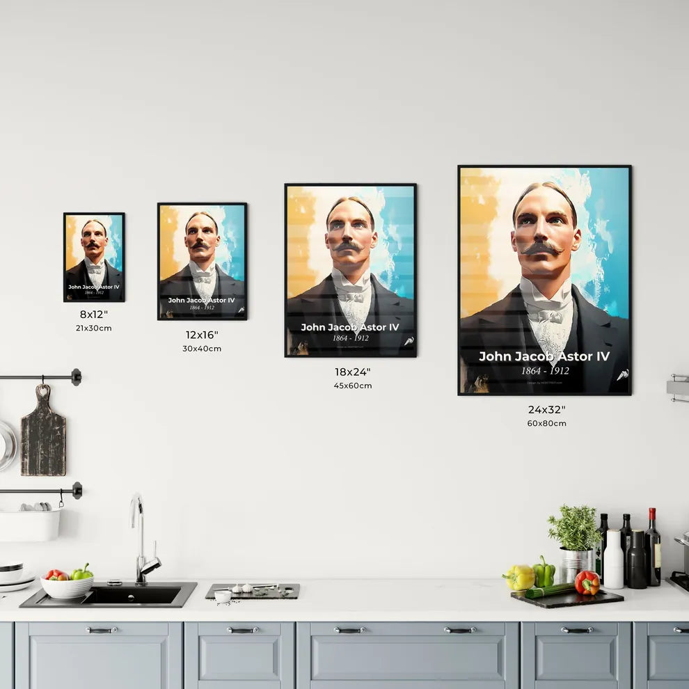 Portrait of John Jacob Astor IV Size Chart