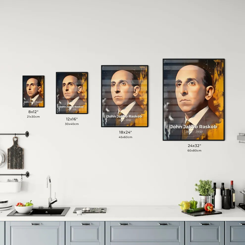Portrait of John Jakob Raskob Size Chart