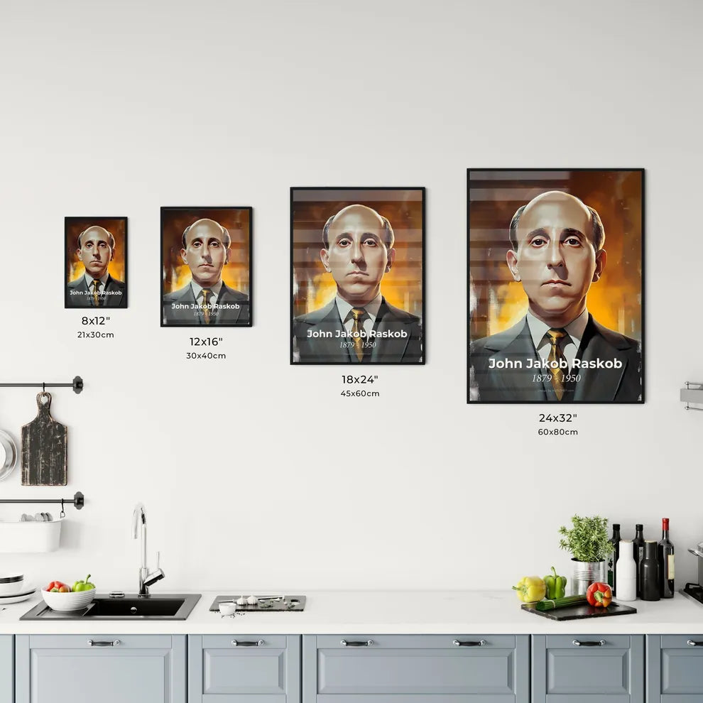 Portrait of John Jakob Raskob Size Chart