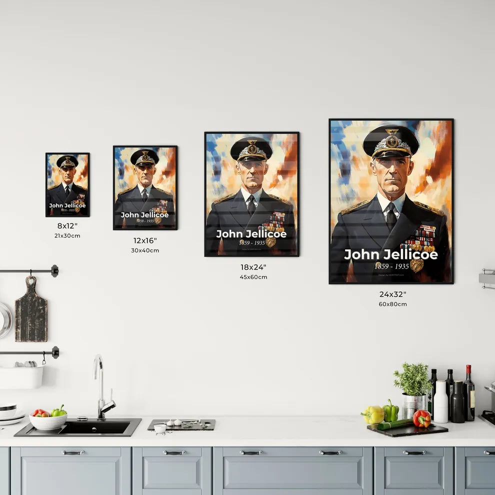 Portrait of John Jellicoe Size Chart