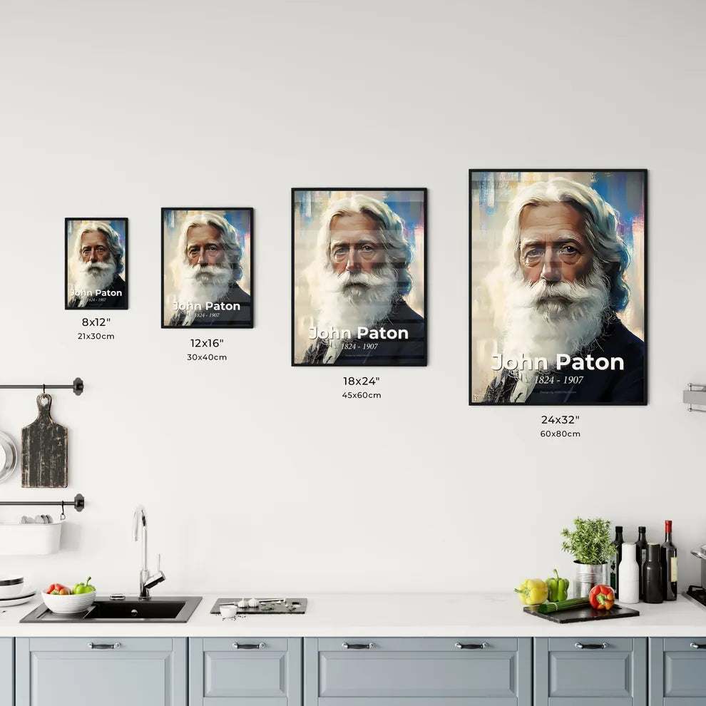 Portrait of John Paton Size Chart