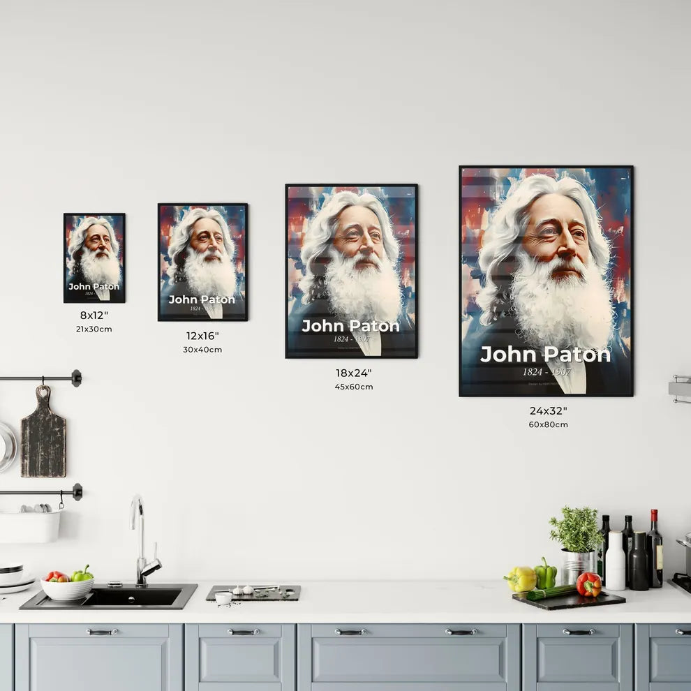 Portrait of John Paton Size Chart