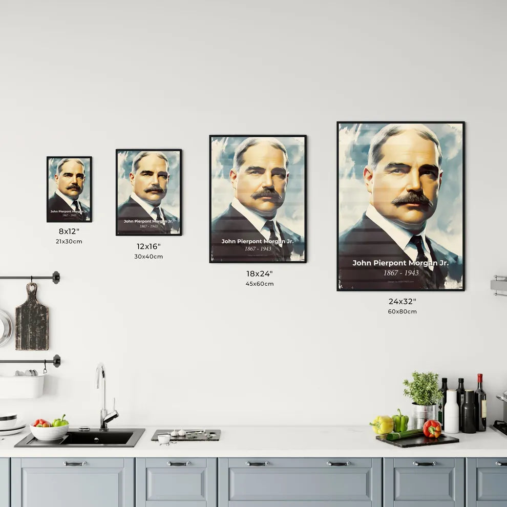 Portrait of John Pierpont Morgan Jr. Size Chart