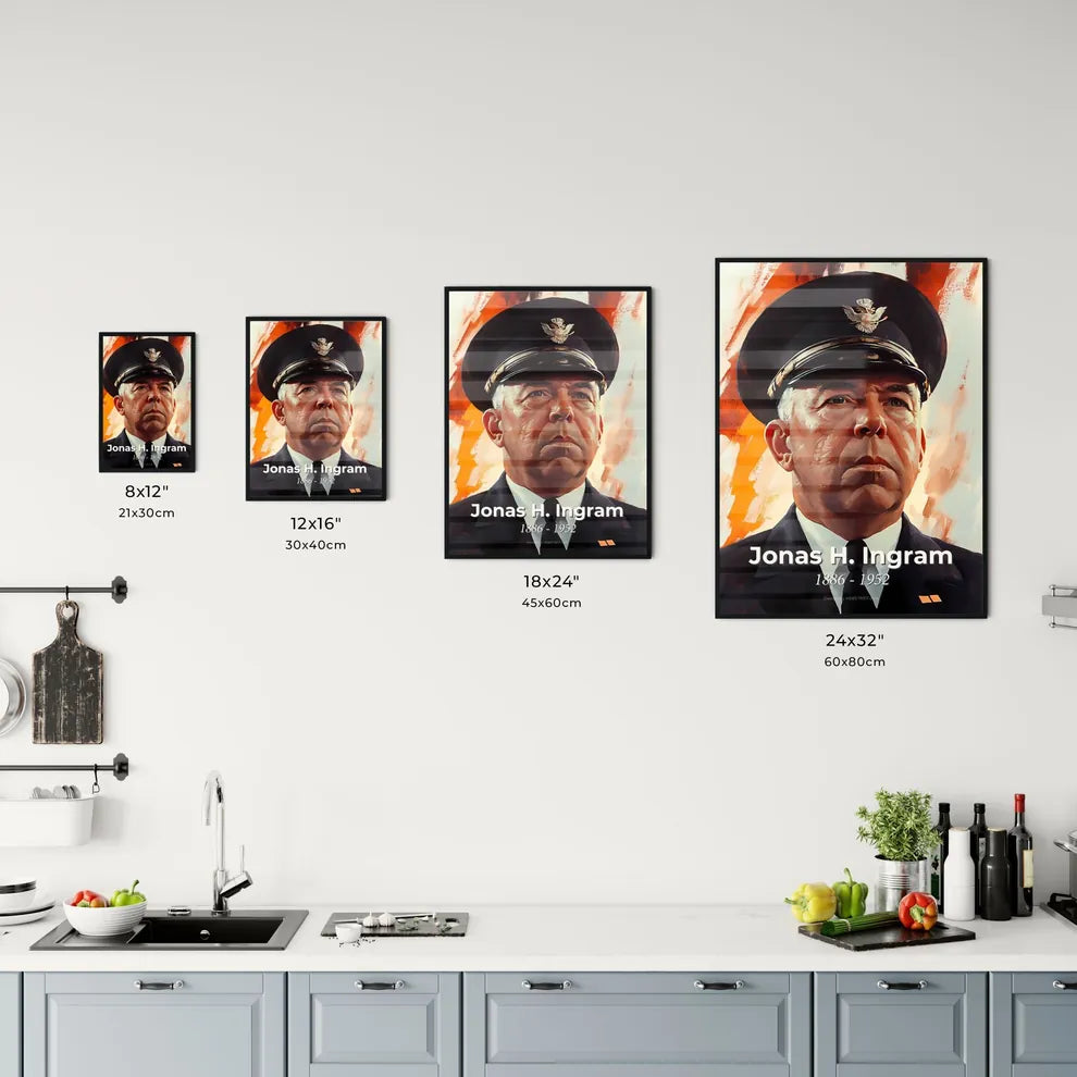 Portrait of Jonas H. Ingram Size Chart