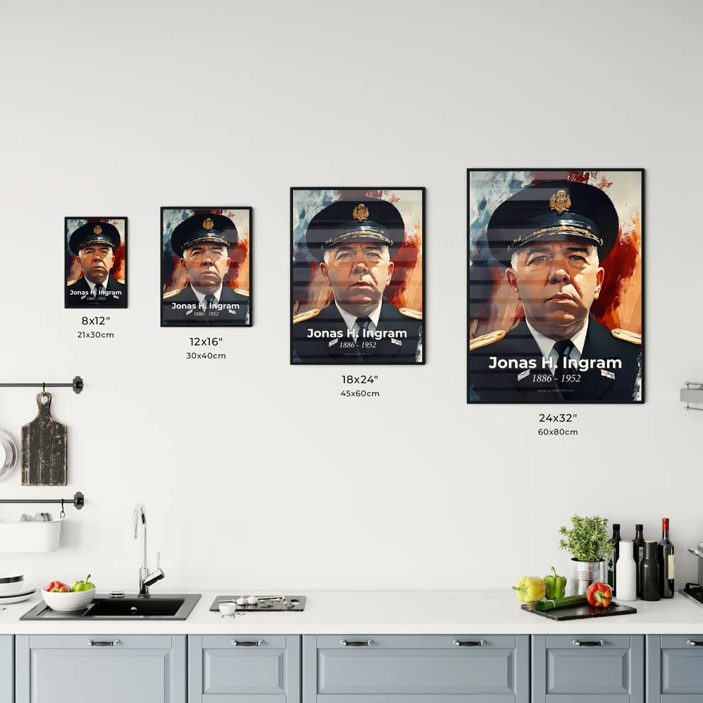Portrait of Jonas H. Ingram Size Chart