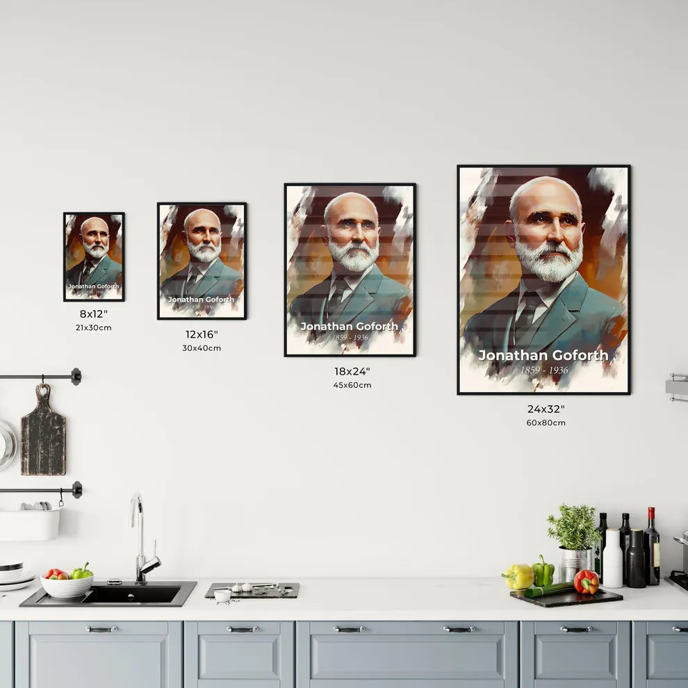 Portrait of Jonathan Goforth Size Chart