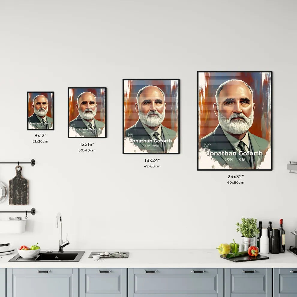 Portrait of Jonathan Goforth Size Chart