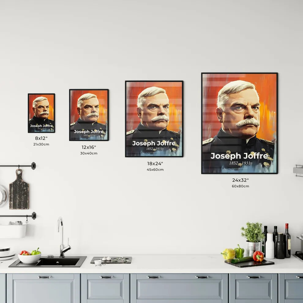 Portrait of Joseph Joffre Size Chart
