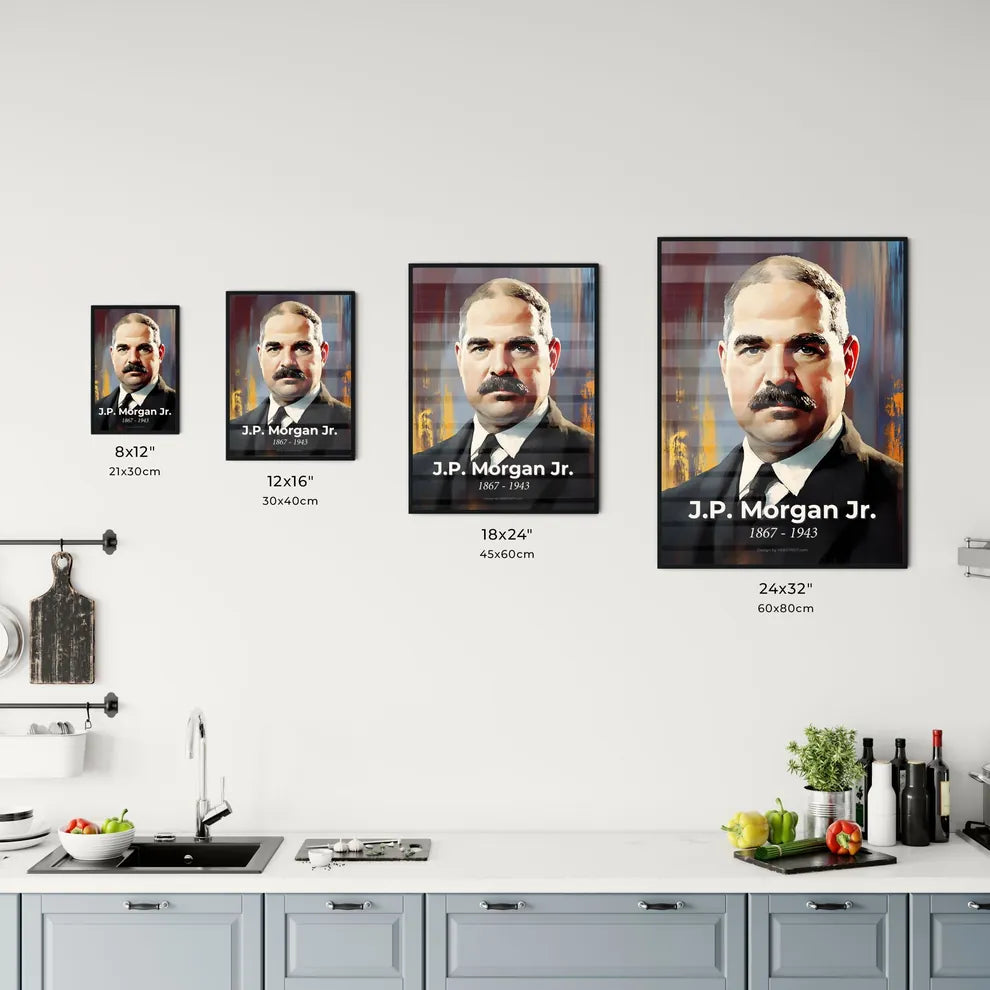 Portrait of J.P. Morgan Jr. Size Chart