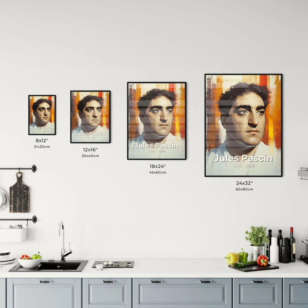 Portrait of Jules Pascin Size Chart