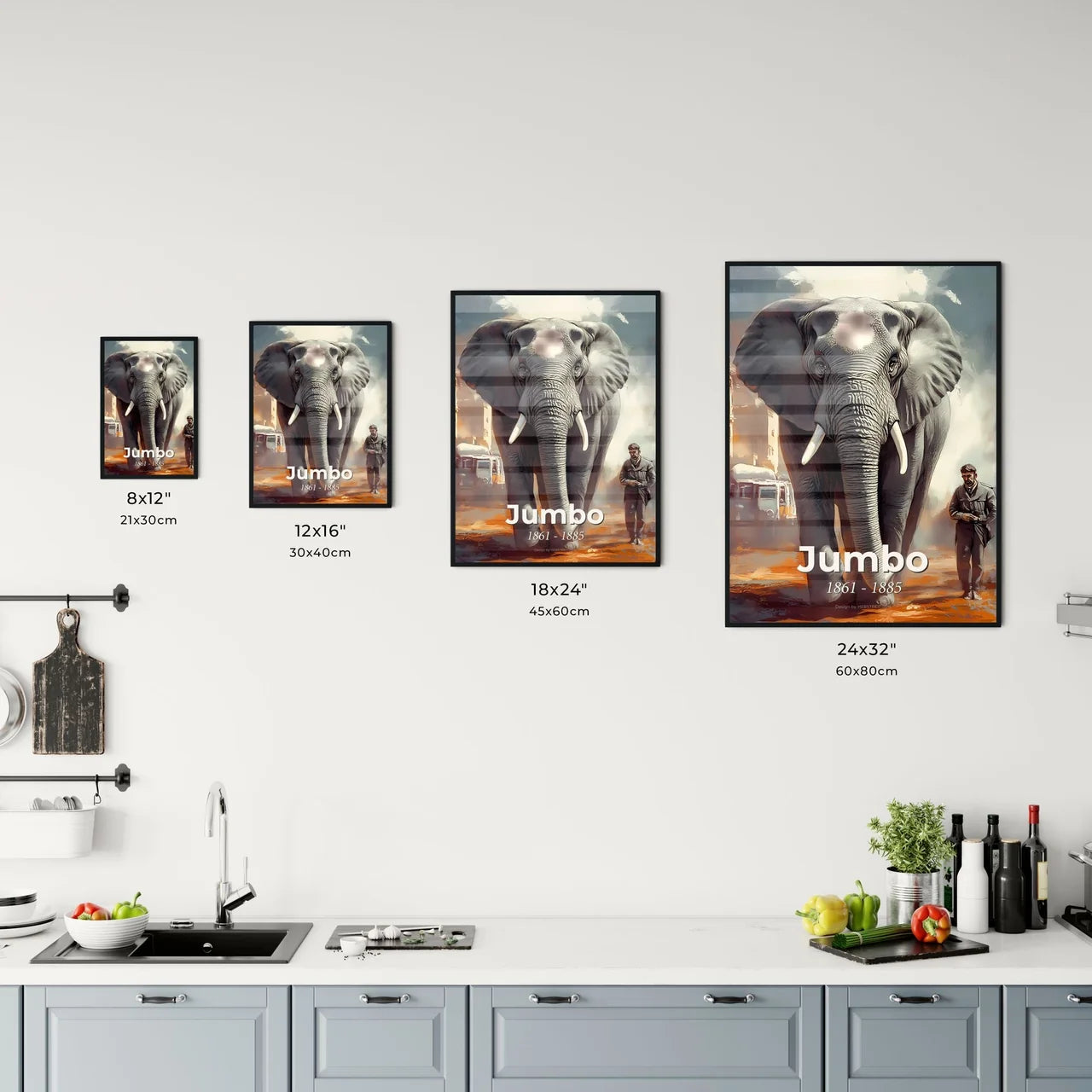 Portrait of Jumbo Size Chart