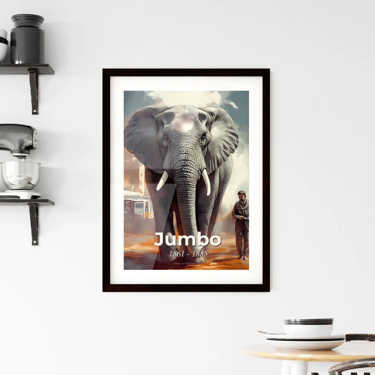 Portrait of Jumbo Framed Print