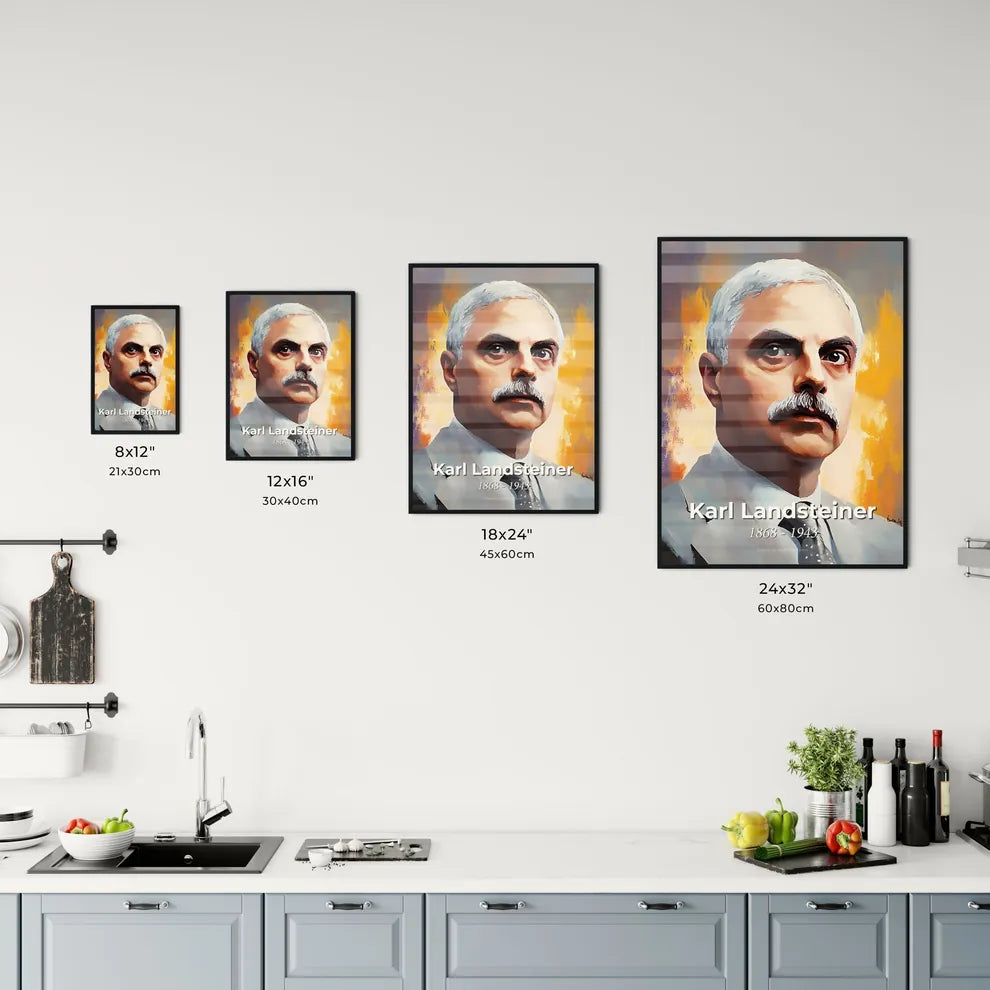 Portrait of Karl Landsteiner Size Chart