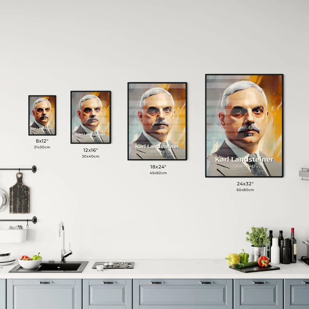 Portrait of Karl Landsteiner Size Chart