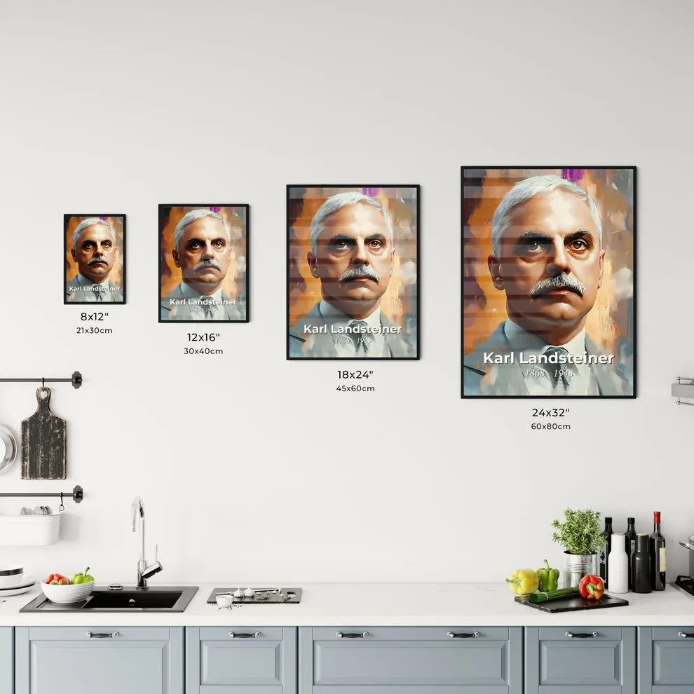 Portrait of Karl Landsteiner Size Chart