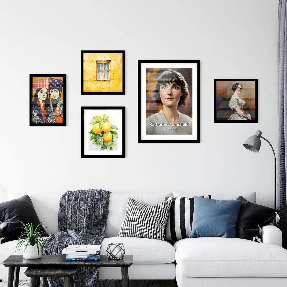 Portrait of Katherine Mansfield Wall Art