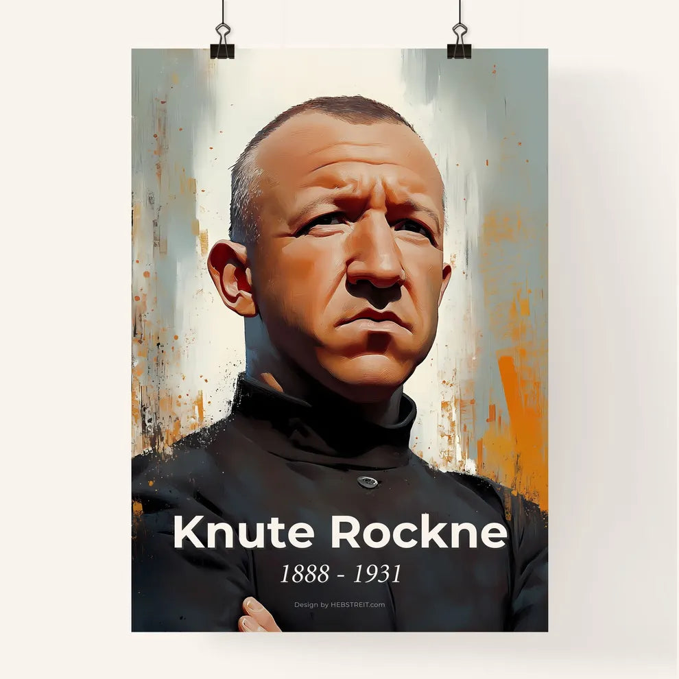 Portrait of Knute Rockne Poster