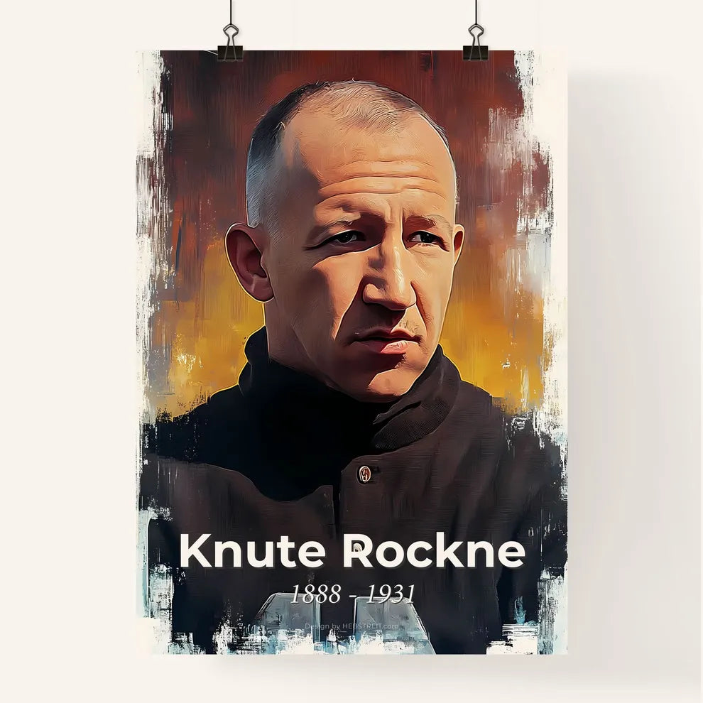 Portrait of Knute Rockne Poster