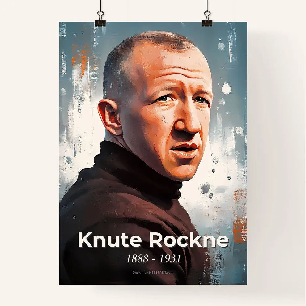 Portrait of Knute Rockne Poster