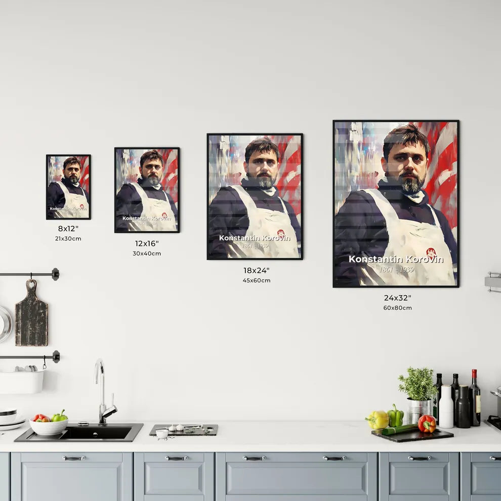 Portrait of Konstantin Korovin Size Chart