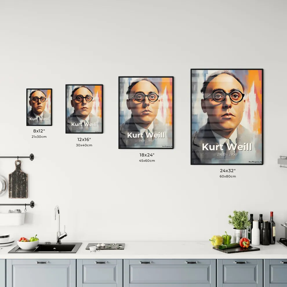 Portrait of Kurt Weill Size Chart