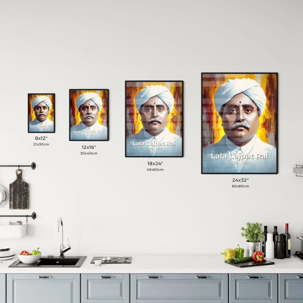 Portrait of Lala Lajpat Rai Size Chart