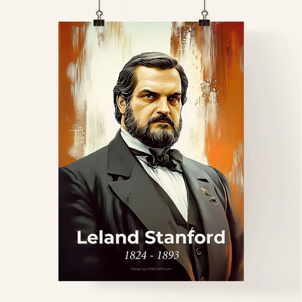 Portrait of Leland Stanford Poster